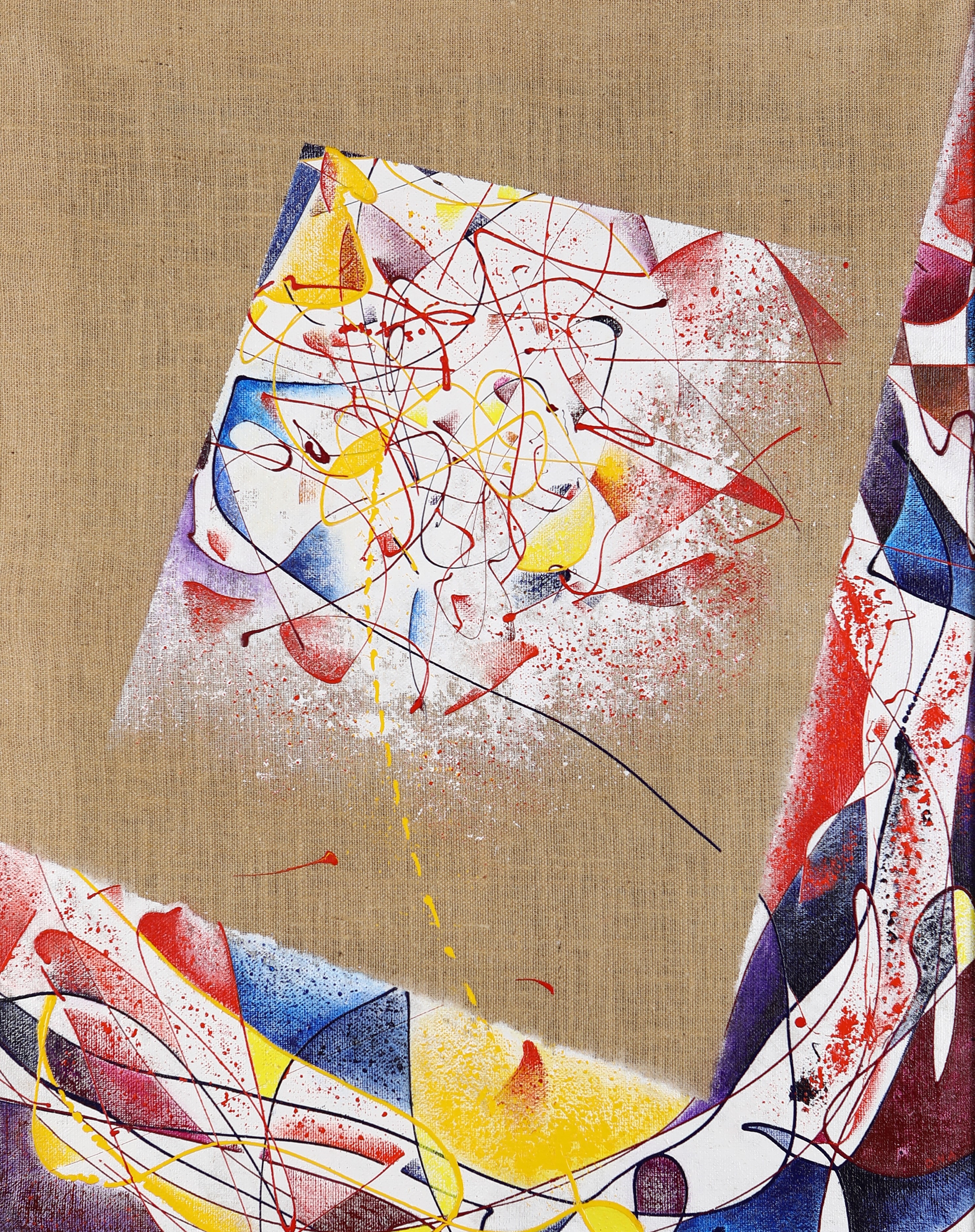 Artwork by Domingo Notaro, Orizzonte germinale, Made of Acrylic on jute canvas