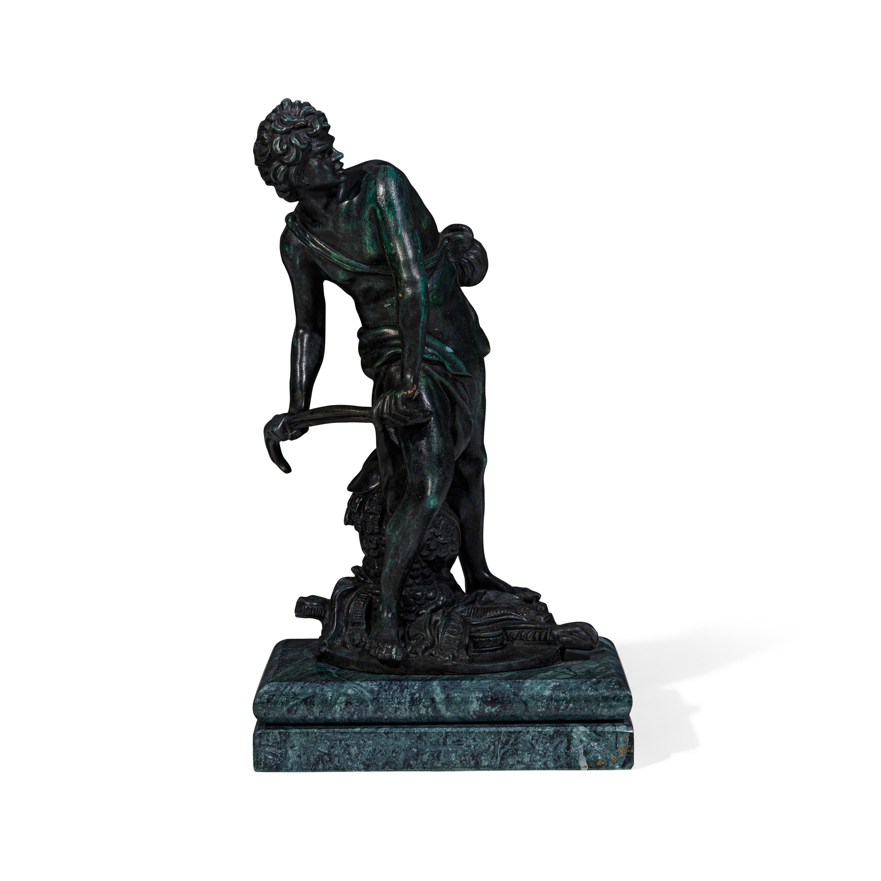 Italian School, 21st Century AN ITALIAN GREEN PATINATED BRONZE FIGURE
