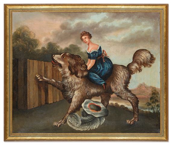 Woman Riding Dog