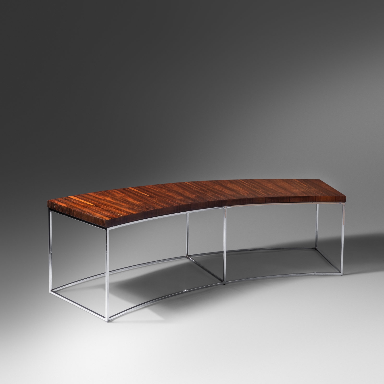 Milo Baughman Curved Bench / Console Table MutualArt