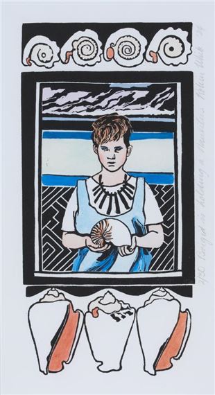 Brigid Holding a Nautilus