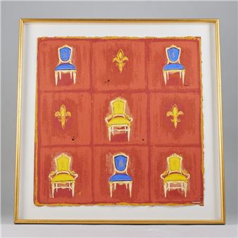 Komposition med stolar - Ing-Britt Lagerberg