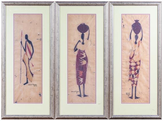 3 x figural studies by Edward Muwayire, 99