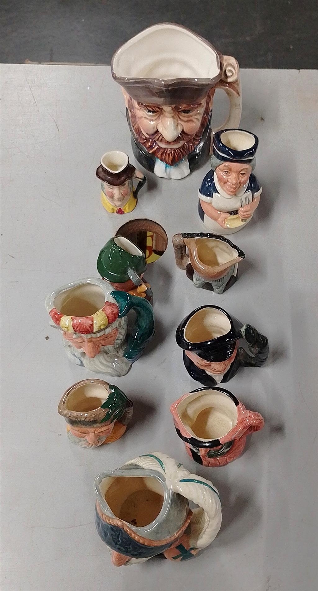 Royal Doulton | A collection of character jugs inc miniature Royal ...