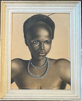 Portrait of a Young African Woman - Emile Hougardy