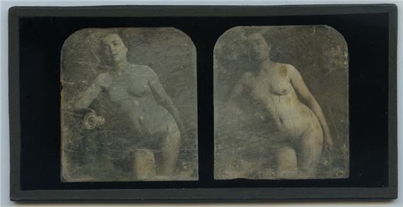 Study of a standing female nude - Eugène Durieu