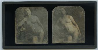 Study of a standing female nude - Eugène Durieu