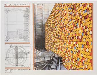 Christo 「The Wall Project 1999」アートポスター Christo | The wall, project for the gsasometer, Oberhausen