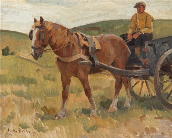 Schelpenkar in de duinen [Shell cart in the dunes] by Willy Sluiter, 1932