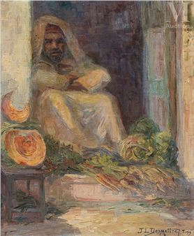 Marchand de légumes à Tunis - Jules Louis Desmettre