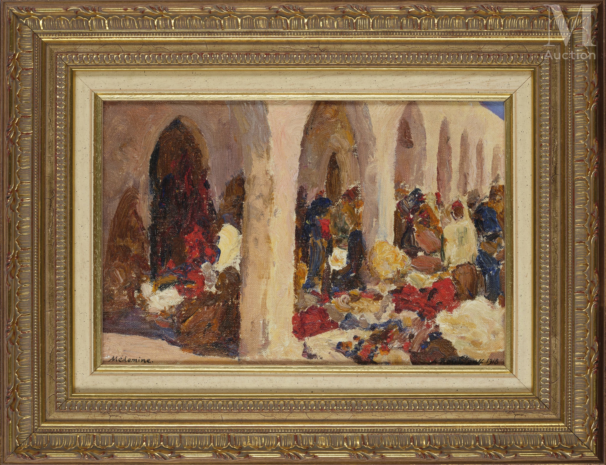 Alexandre Roubtzoff | Marché à Medenine (1918) | MutualArt