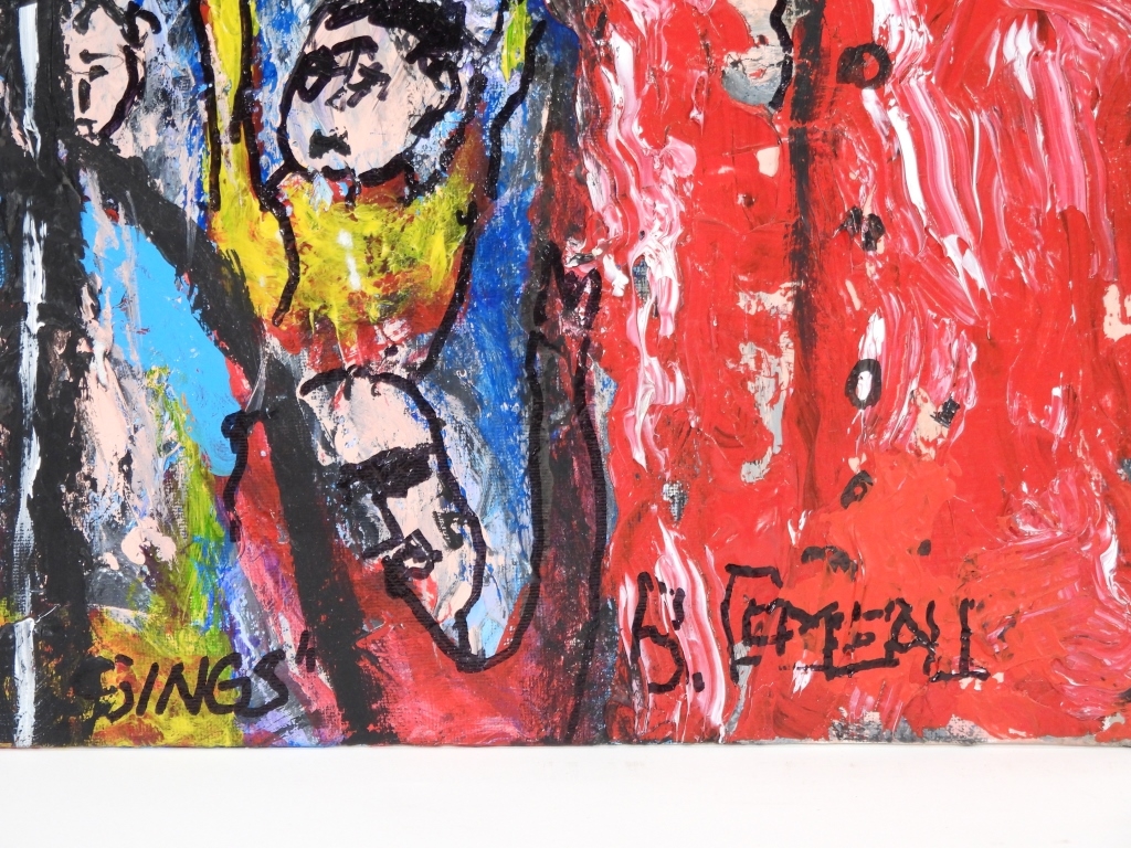 Bill Comeau | Abstract Singer Figure Painting (1968) | MutualArt