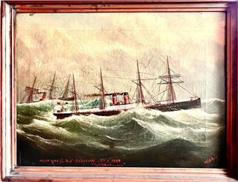 RMS PARISIAN NOV 1884, CAPTAIN RICHARDSON - W. H. Jones