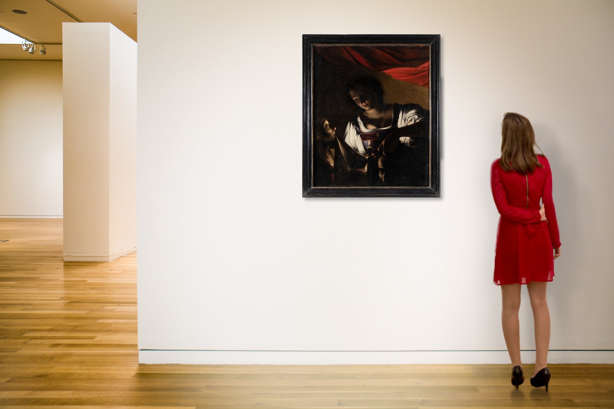 Artwork by Carlo Saraceni, Judith tenant la tête d’Holopherne, Made of Oil on canvas