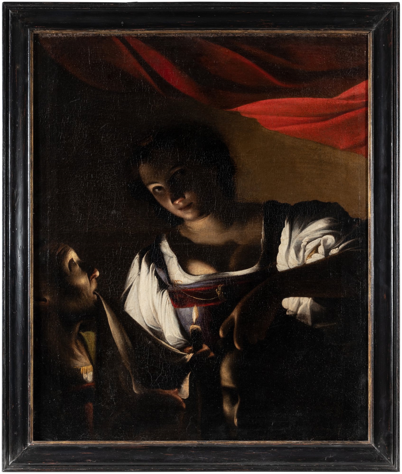 Artwork by Carlo Saraceni, Judith tenant la tête d’Holopherne, Made of Oil on canvas