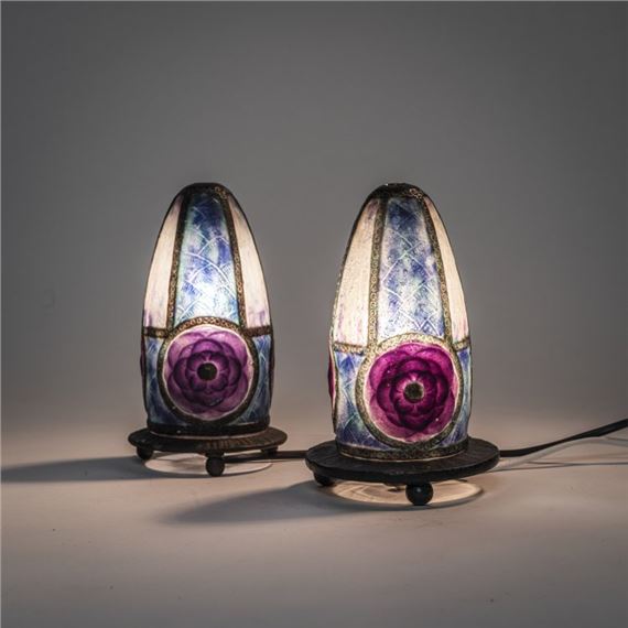 Two Veilleuses 'Rosettes' by Gabriel Argy-Rousseau, 1923