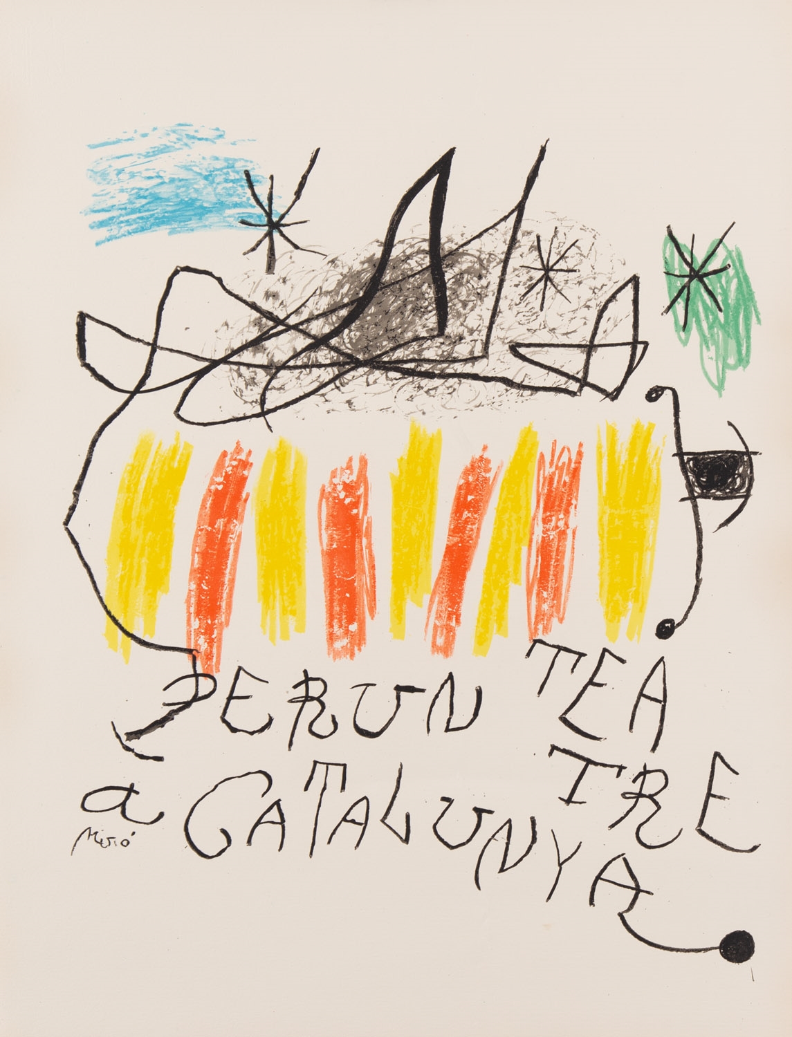 PER UN TEATRE A CATALUNYA by Joan Miró, 1973