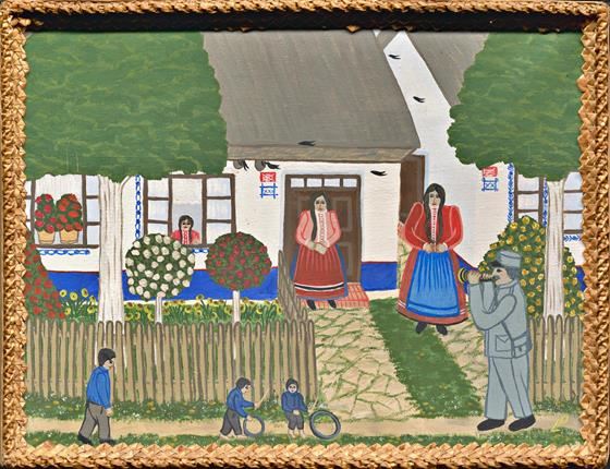 VYSLOUŽILÝ VOJÁK HRAJE NA KLARINET by Ludmila Prochazkova, 1975