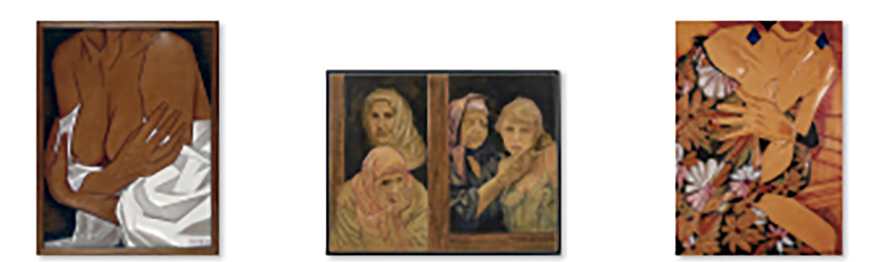 Artwork by Jorge Borrajo, Mulatto, Made of oil and relief on leather canvas