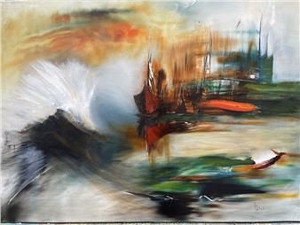 Abstrait entrée au port - A. Dion