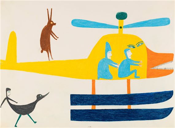 Untitled (Helicopter and Bird Transformations) by Jessie Oonark, circa 1976-1978
