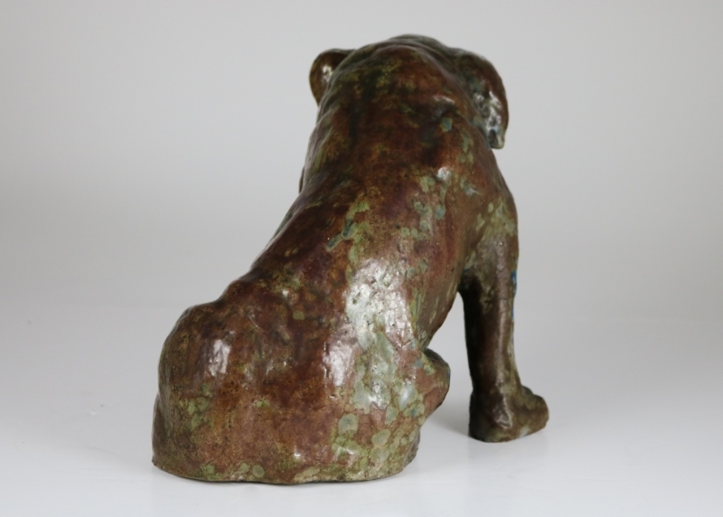 Artwork by Arthur Craco, Bulldog, Made of sculpture in glazed stoneware