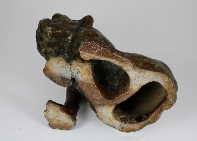 Artwork by Arthur Craco, Bulldog, Made of sculpture in glazed stoneware