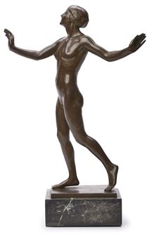 Schreitender Frauenakt - Bruno Eyermann