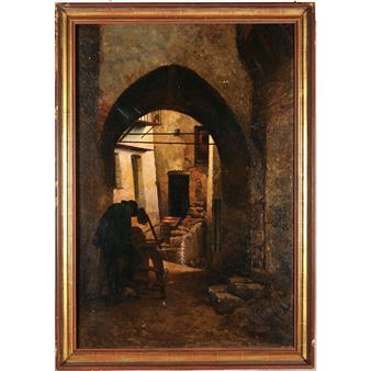 Le rémouleur dans la ruelle - David Ch.