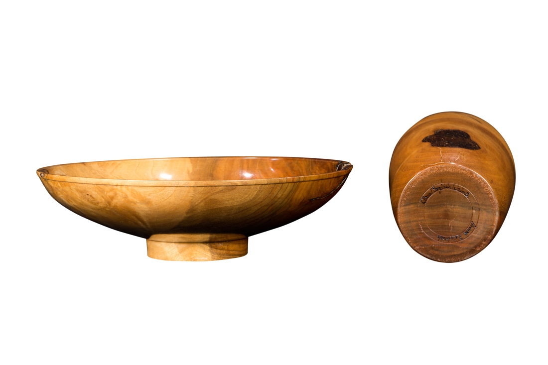 Artwork by Bruce Friederich, Footed Bowl and Vase, Made of wood