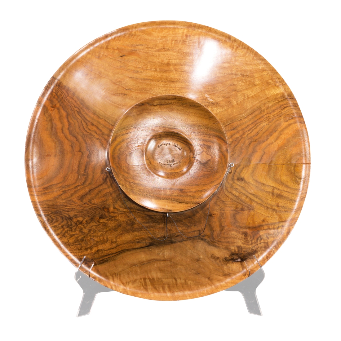 Artwork by Bruce Friederich, Massive Wall Plate, Made of Walnut