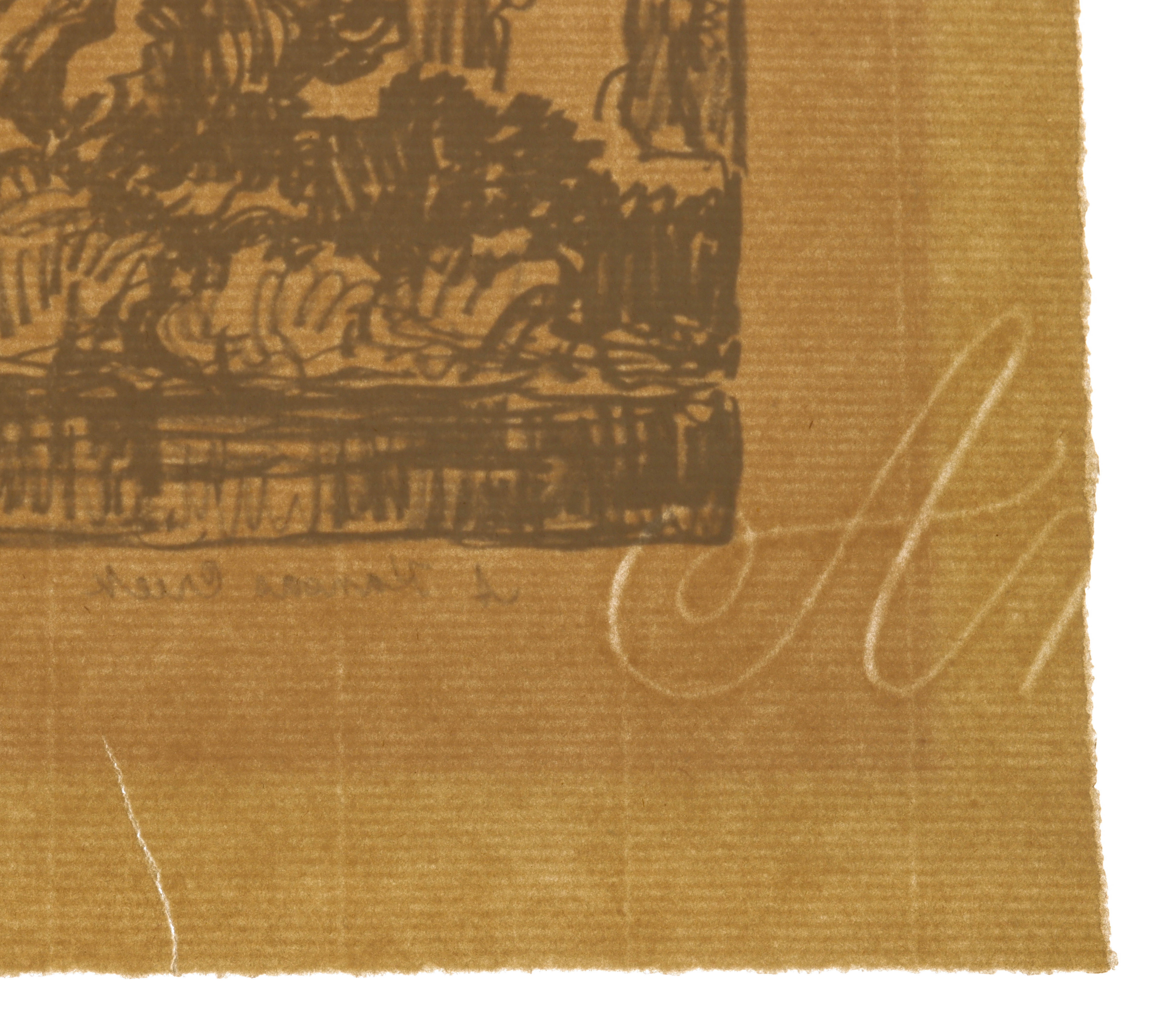 Artwork by Birger Sandzén, A Kansas Creek, Made of lithograph printed on Arches paper