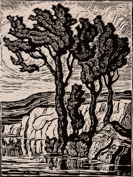 Creekbank by Birger Sandzén, 1932