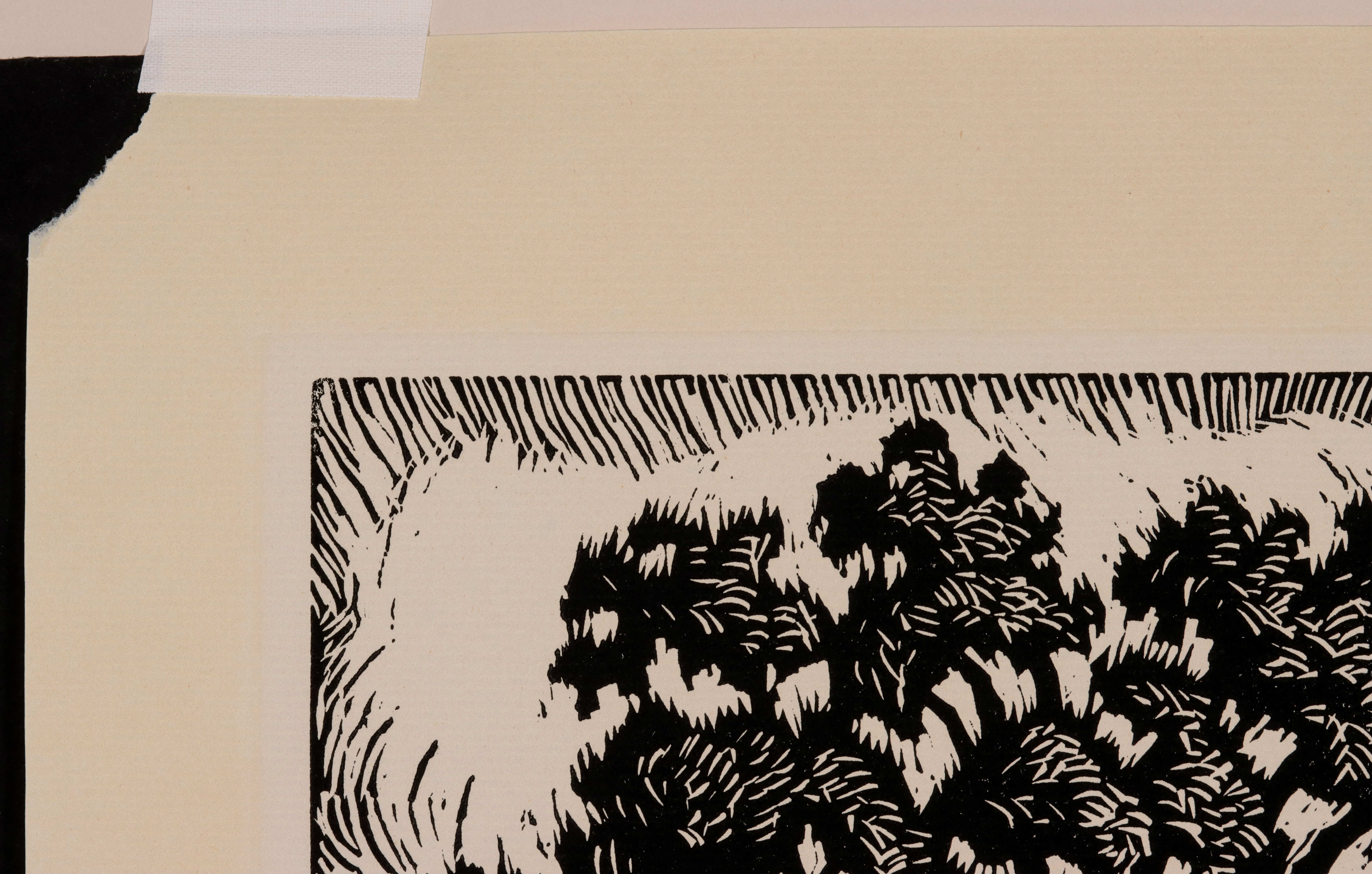 Artwork by Birger Sandzén, Pond with Willows, Made of LINOCUT