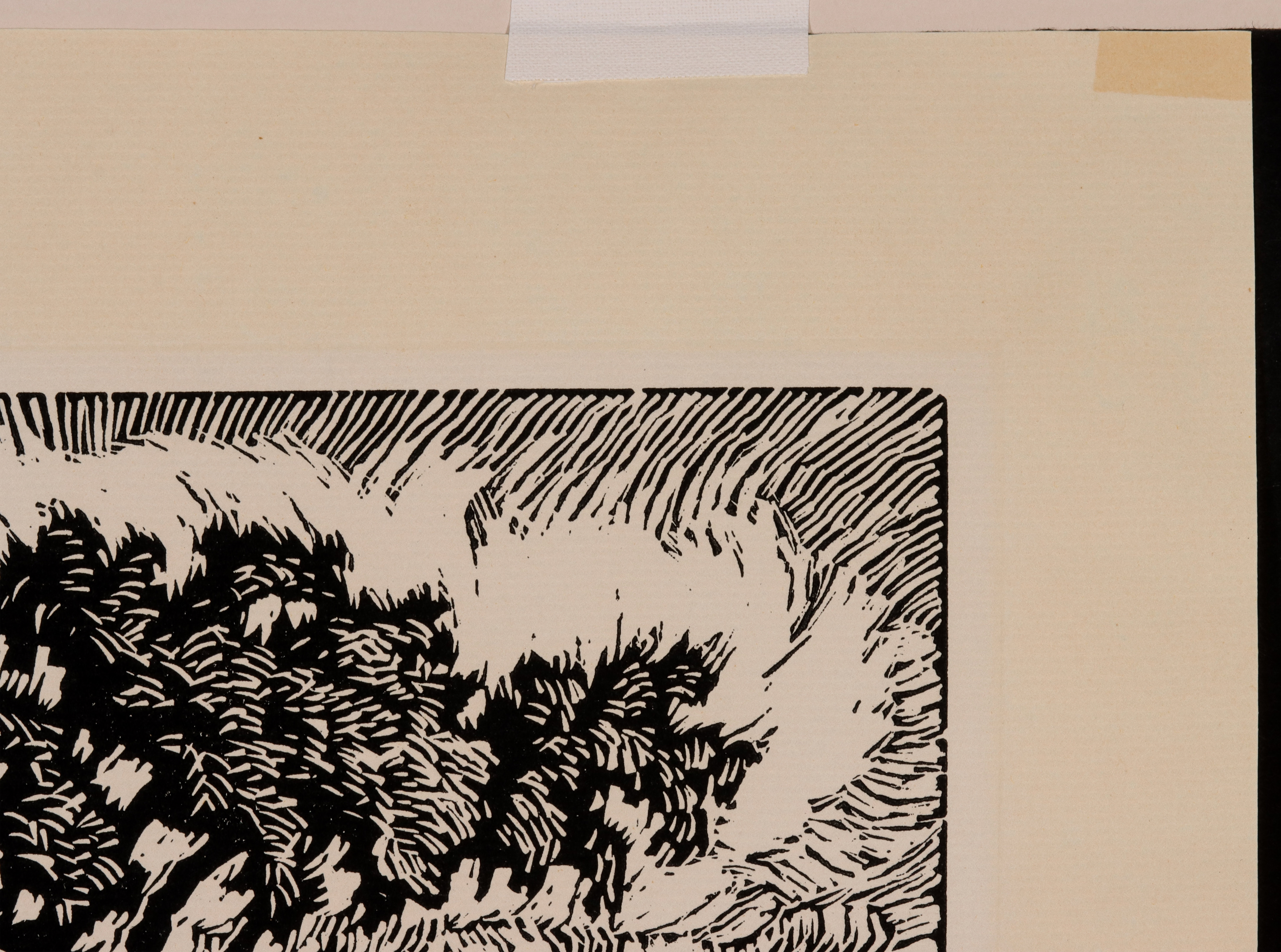 Artwork by Birger Sandzén, Pond with Willows, Made of LINOCUT