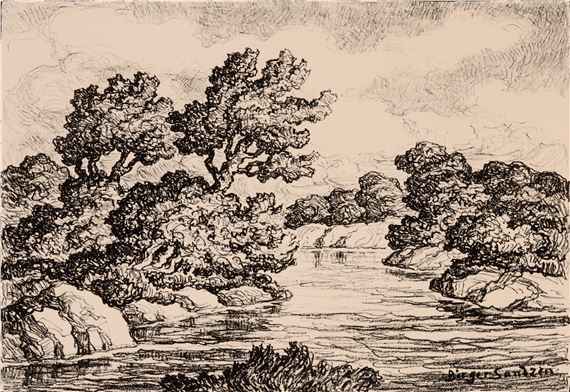 Valley Stream by Birger Sandzén, 1948