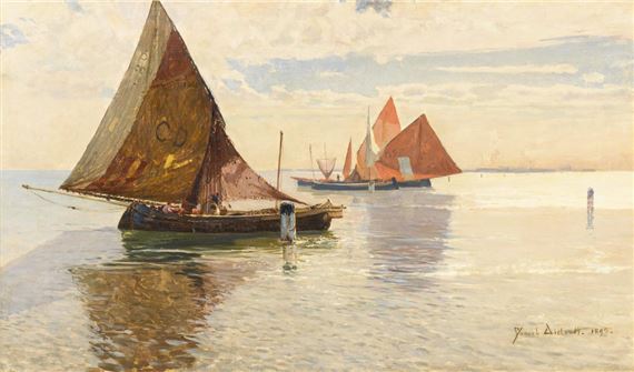 In the Lagoon of Venice by Manuel Wielandt, 1895.