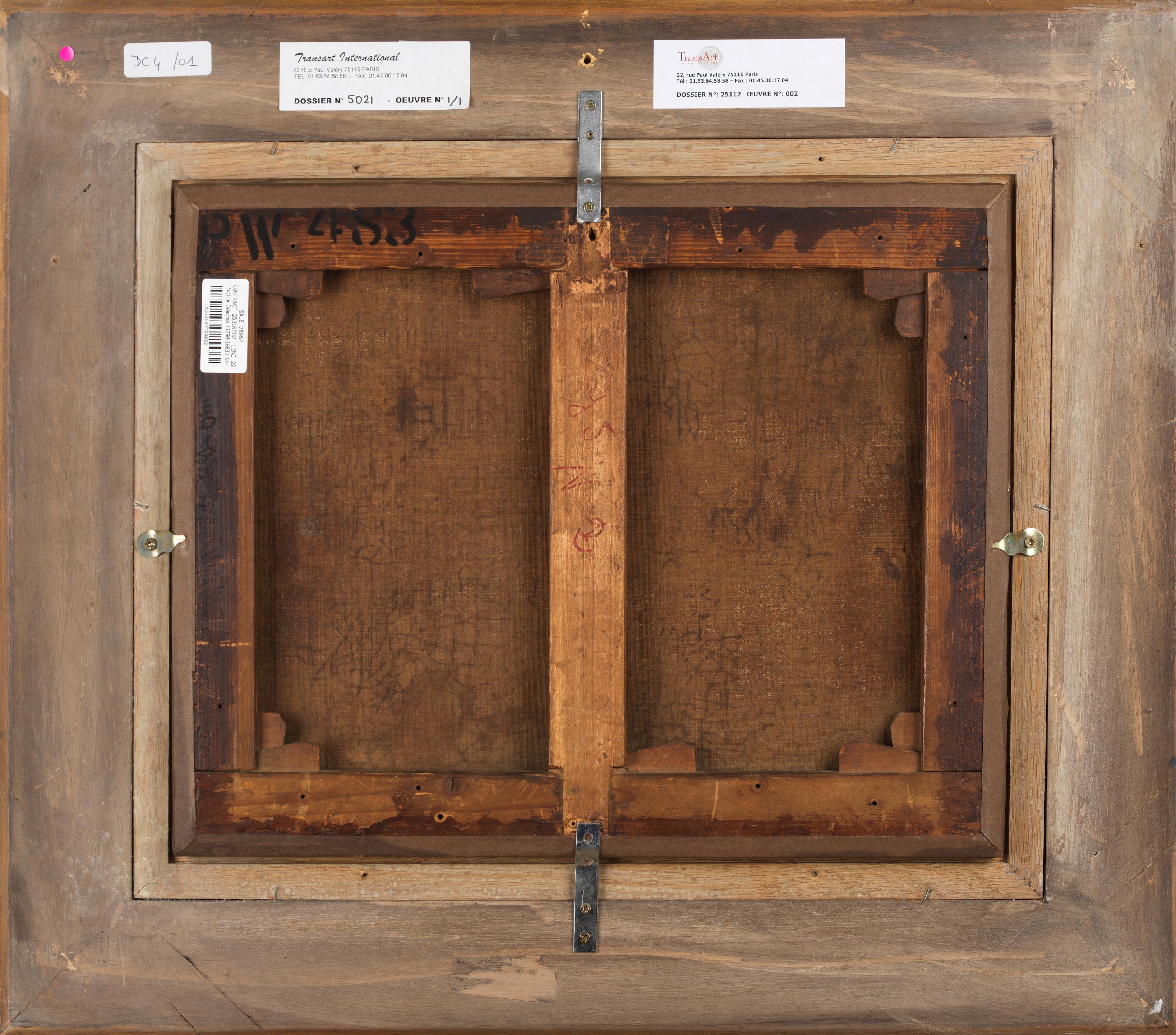 Artwork by Eugène Delacroix, Cheval arabe attaché à un piquet, Made of oil on canvas