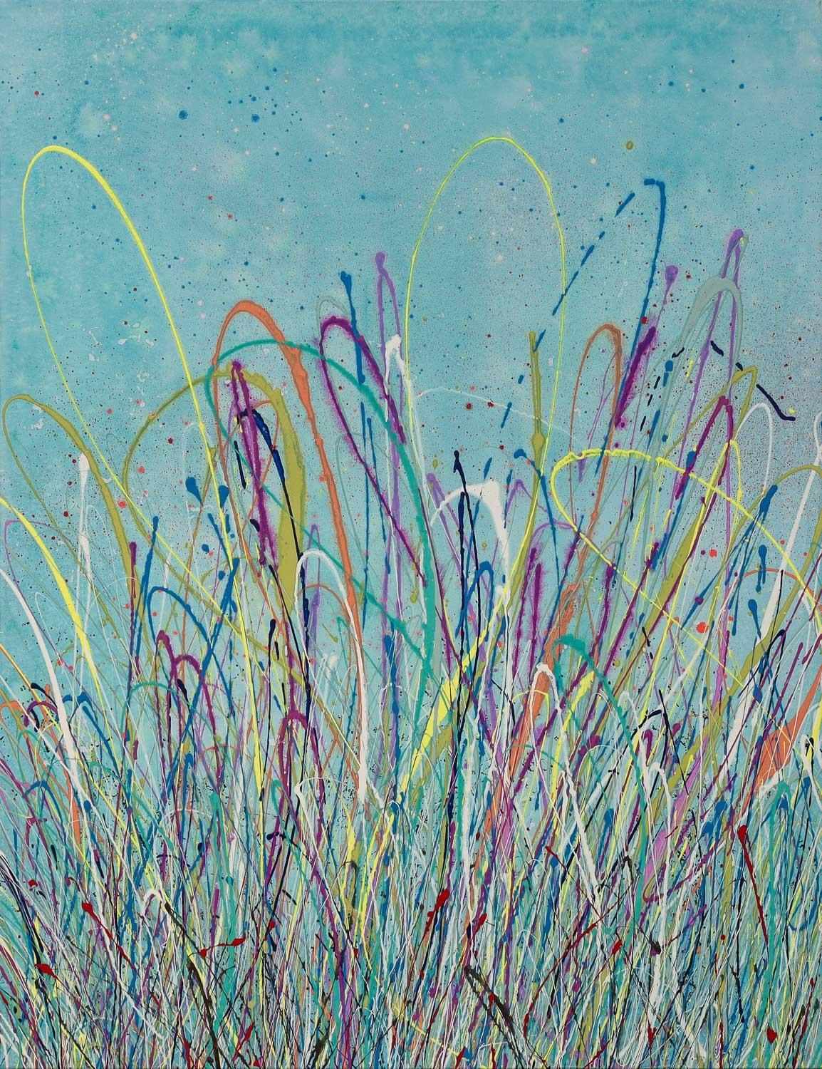 Artwork by Max Milan, Wild Grass, Made of Synthetic polymer paint on canvas