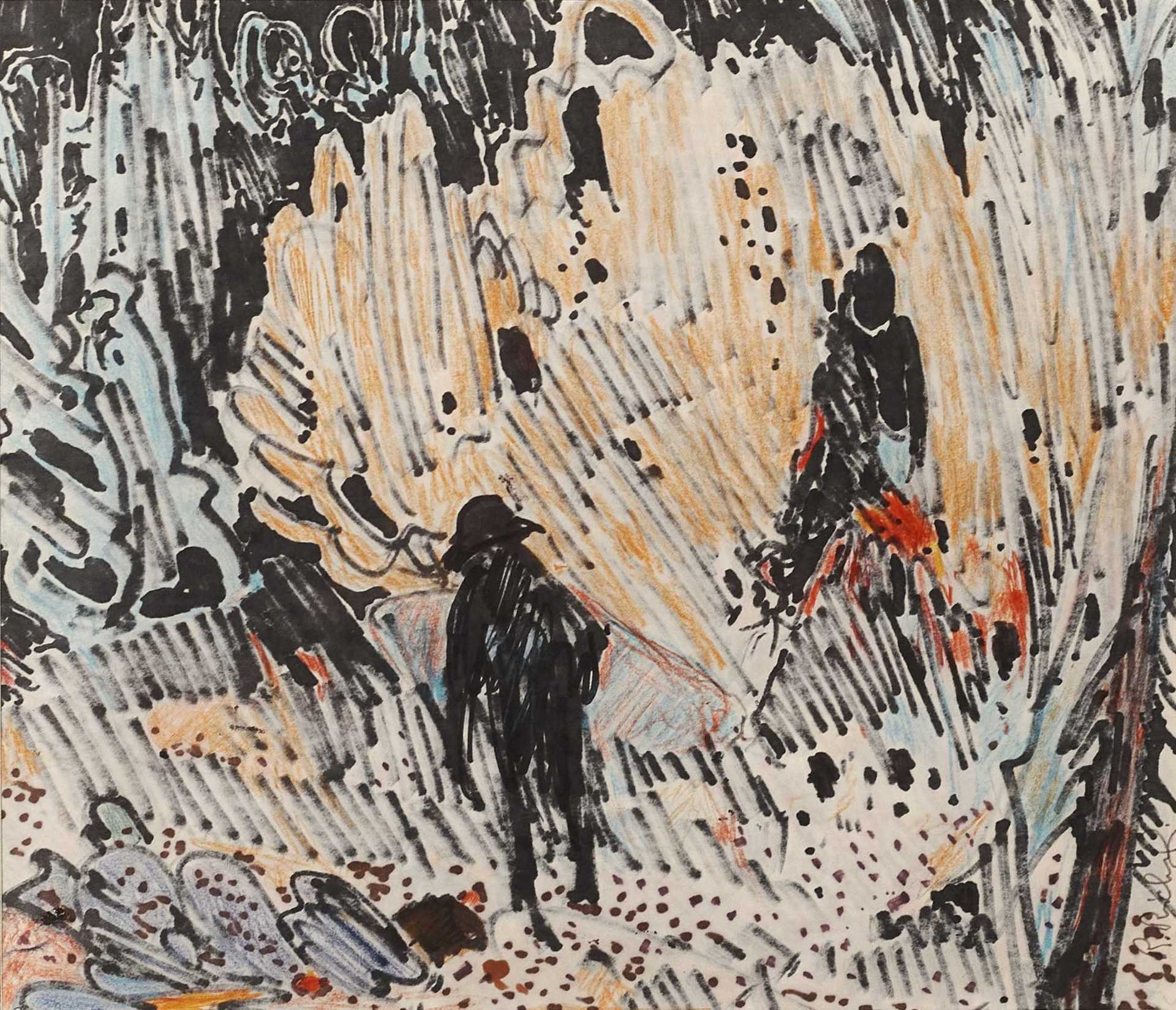 Tapisserie Murale Vintage Française – Scène De Forêt, 105x78 Cm