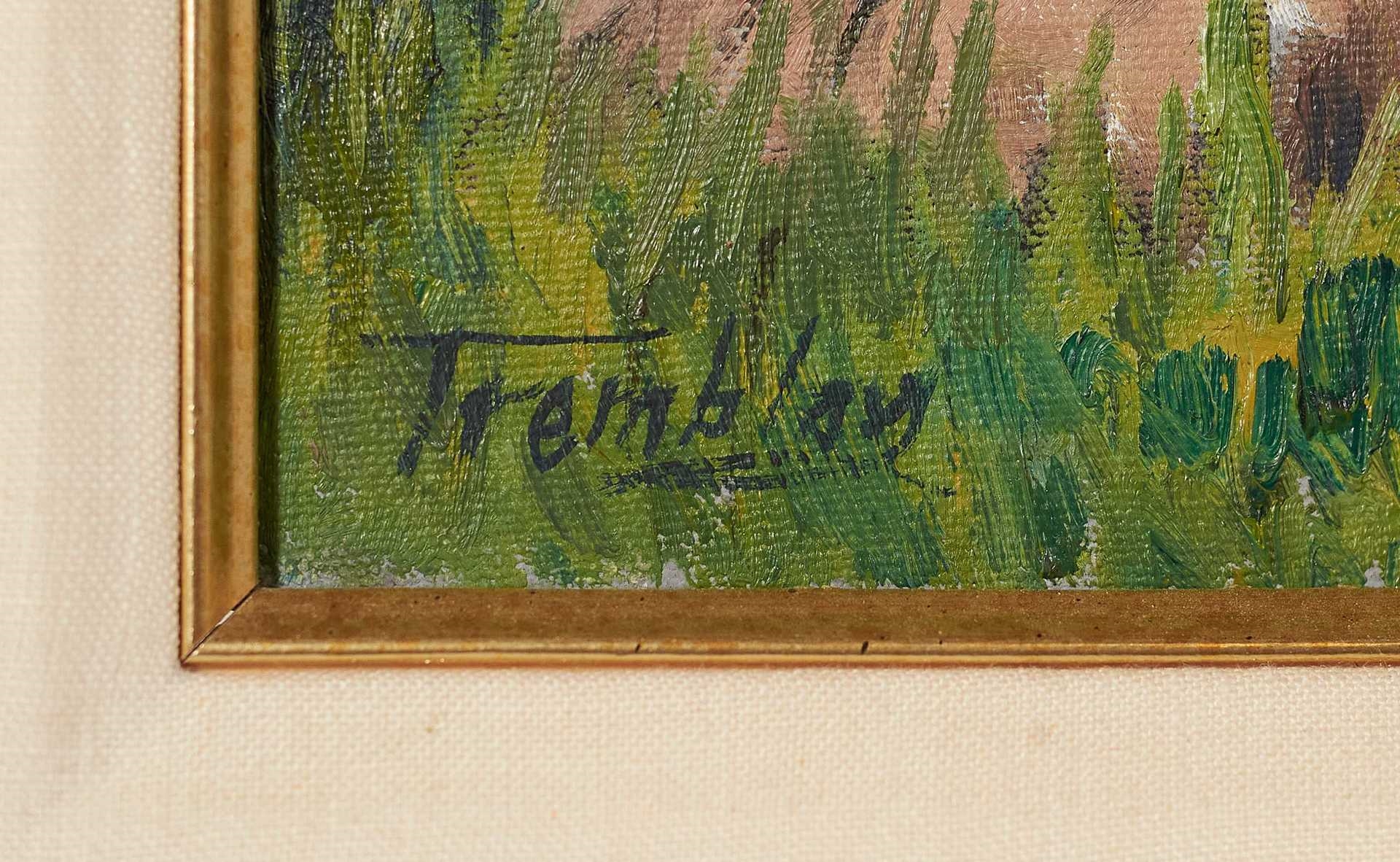 Artwork by Louis Tremblay, Fleurs sauvages près d'un étang, Made of Oil on canvas