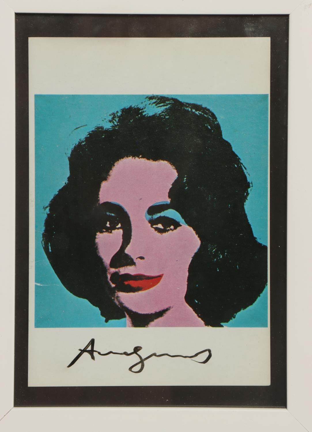 Silk screen print of Elizabeth Taylor by Andy Warhol by Andy Warhol, 1963