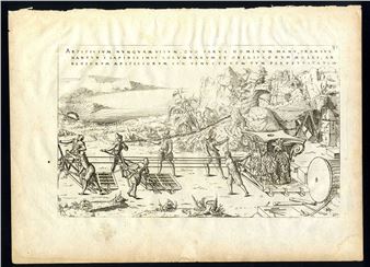 ARTIFICIVM NVMQVAM VISVM, QVO PARVA HOMINVM MANV, TRANSVEHANTVR E LAPIDICINIS COLVMNARVM ET OBELISCORUM MOLES - Jacques Besson