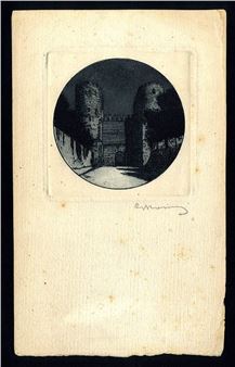 Notturno a Porta Latina - Roma, 1910 ca. - Giuseppe Rondini