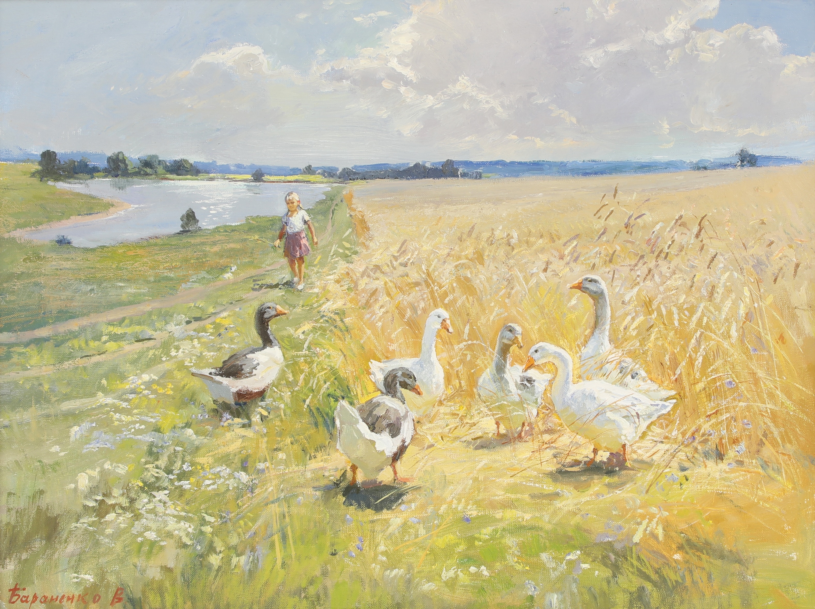 Artwork by Vitaly Baranenko, Time to go home, Made of oil on canvas