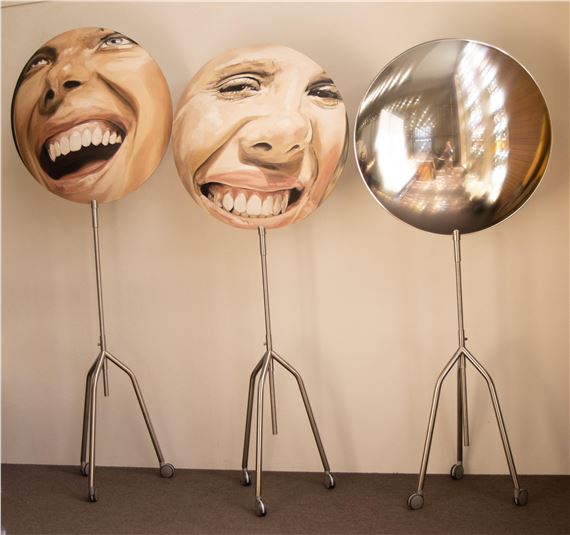 3 sculptures Sun Chariots by Thomas Huyghe, 2005-2006