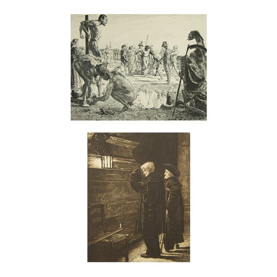 Golgotha - Pan II; Greenwich pensioners at the Tomb of Nelson by Otto Greiner, 1896