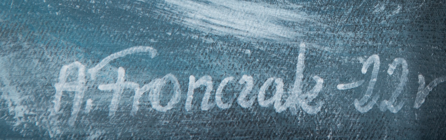 Artwork by Andrzej Fronczak, Yellow water boat, Made of acrylic/canvas