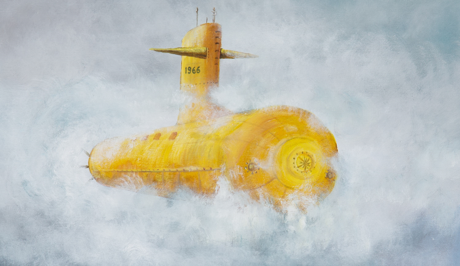 Artwork by Andrzej Fronczak, Yellow water boat, Made of acrylic/canvas
