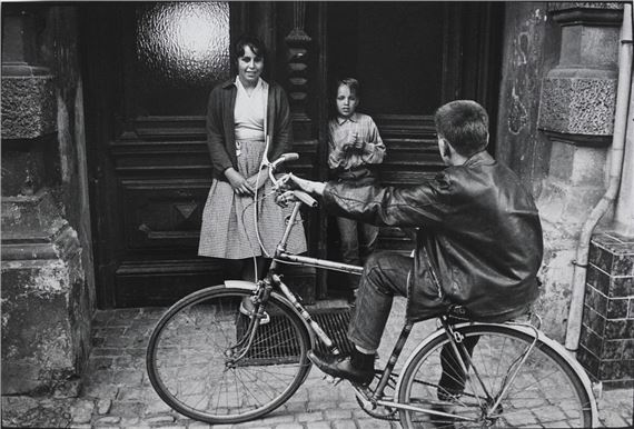 Will McBride | Collection, Conversation, 2 girls, boy on bike